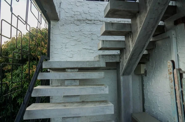 Vintage Concrete Outdoors Stairway Loft Building — Stock Photo, Image