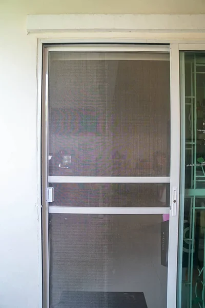 Mosquito Wire Screen Home Front Entrance Door — Stock Photo, Image