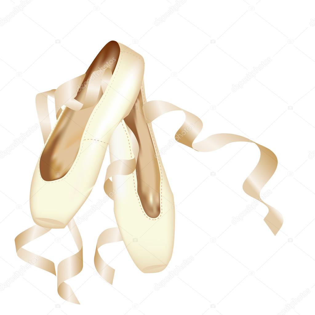 pointe shoes,Vector pastel ballerina shoes hanging