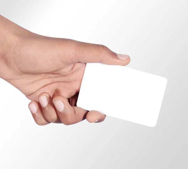 Hand-Holding Card Rechtenvrije Stockafbeeldingen