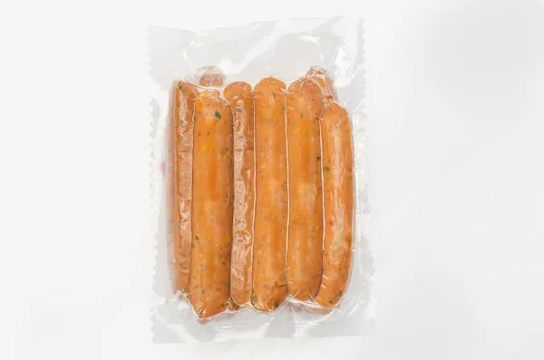 Download Mockup Vacuum Packed Pork Sausage Ready To Eat Delicious Delicatessen Stock Photo 321002814