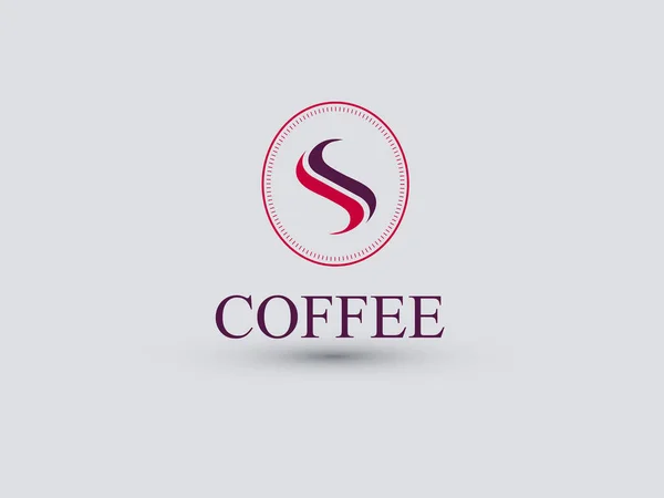 Kahve logosu altın prim zarif lüks