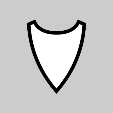 Gri arka plan üzerinde izole trendy düz stilde kalkan kutsal kişilerin resmi. Web sitesi tasarımı, logo, app, UI simgesi. Vektör çizim, Eps10.