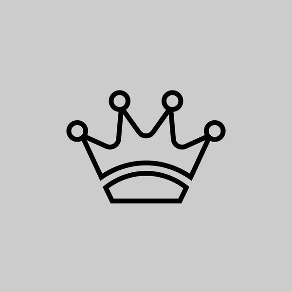 Crown Icon en estilo plano de moda aislado sobre fondo gris. Símbolo para el diseño de su sitio web, logotipo, aplicación. Ilustración vectorial, EPS10 . — Archivo Imágenes Vectoriales