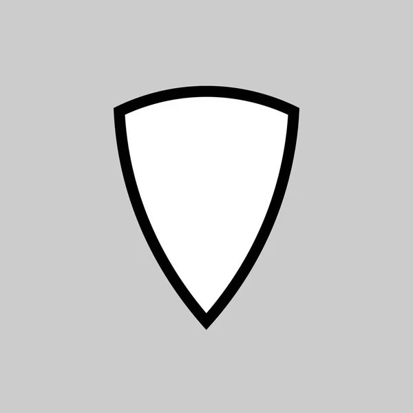 在灰色的背景上孤立的时尚平面样式的盾牌图标。为您的 web 站点设计、 徽标、 Ui 的应用程序的符号。矢量图 Eps10. — 图库矢量图片