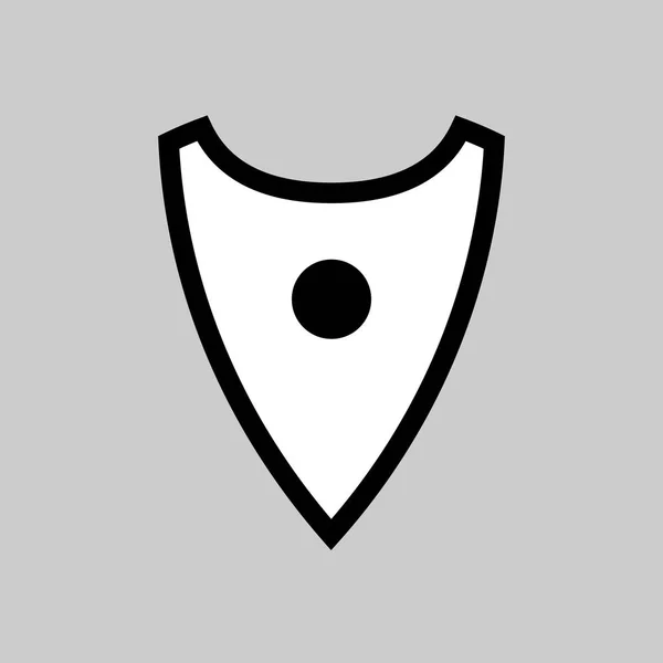 Ícone de escudo em estilo moderno plano isolado em fundo cinza. Símbolo para o seu web site design, logotipo, aplicativo, UI. Ilustração vetorial, EPS10 . — Vetor de Stock