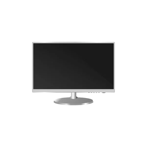 Computer monitor moderno isolato su sfondo bianco — Vettoriale Stock