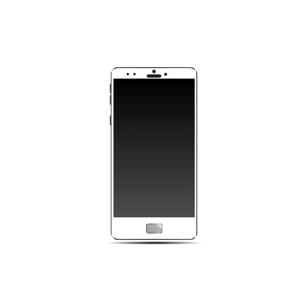 Smartphone moderno con pantalla táctil aislado sobre fondo blanco — Vector de stock
