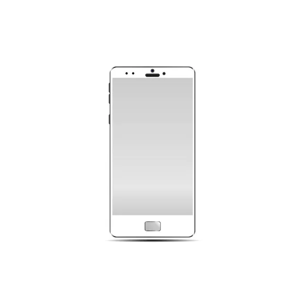 Smartphone moderno con pantalla táctil aislado sobre fondo blanco — Vector de stock