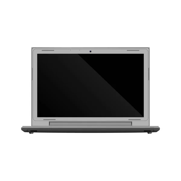 Moderne glanzende laptop geïsoleerd op witte vector eps10 — Stockvector