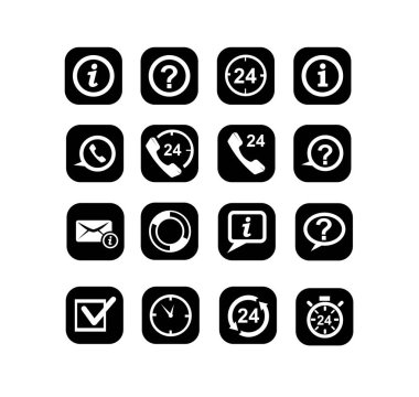 Yardım ve destek basit bir Set vektör hat simgeleri ile ilgili. Böyle simgelerle telefon Yardımcısı, çevrimiçi yardım, Video sohbet ve daha fazlasını içerir. Düzenlenebilir inme. 48 x 48 piksel mükemmel.