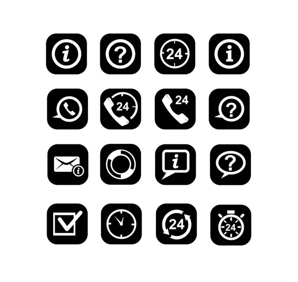 Simple Conjunto de Ayuda y Soporte Relacionado Iconos de Línea Vectorial. Contiene iconos como Asistente de teléfono, Ayuda en línea, Video Chat y más. Trazo Editable. 48x48 píxeles perfecto . — Archivo Imágenes Vectoriales