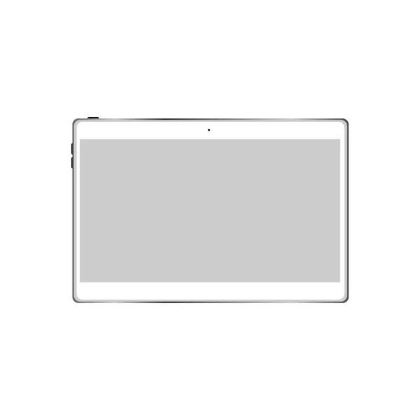 Computador tablet pc realista com tela em branco isolado no fundo branco. Ilustração do vetor eps10 — Vetor de Stock