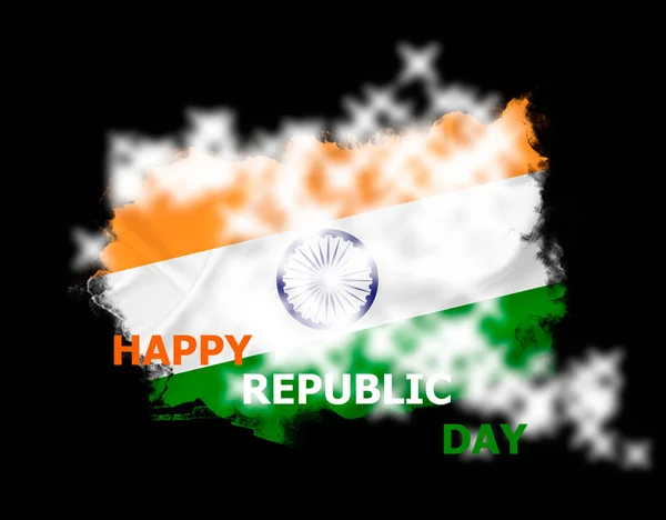 Illustration of Happy Republic Day  India background — Stock Photo, Image