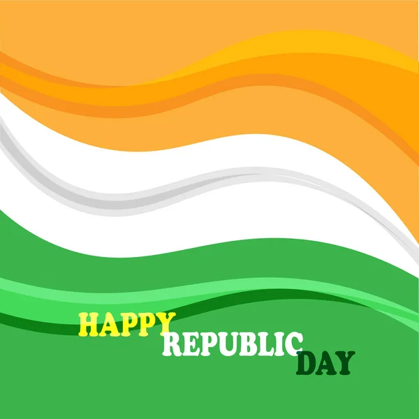 Illustration av Happy Republic Day of India bakgrund — Stock vektor