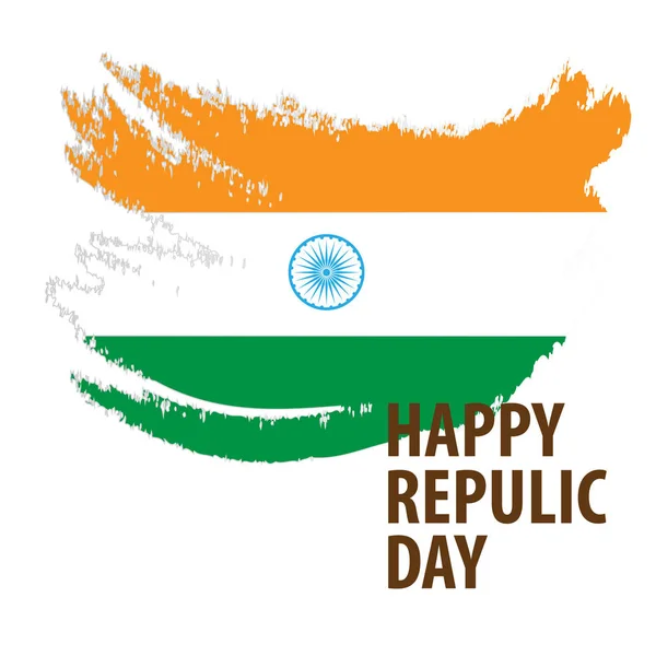 Ilustración del fondo del Día de la República Feliz de la India — Vector de stock