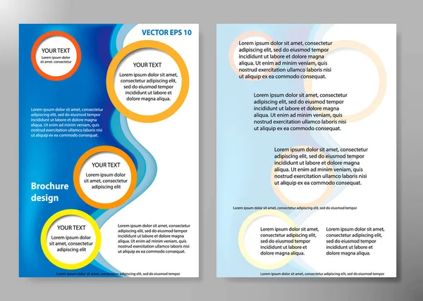 Portefeuille ontwerp sjabloon vector. Minimale brochure verslag business folders tijdschrift poster. Abstracte cover boek kleurenpresentatie. Stad concept in A4 formaat lay-out. — Stockvector