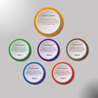 Infographic tasarım vektör ve pazarlama simgeler kullanılabilir iş akışı düzeni, diyagram, faaliyet raporu, web tasarımı için.