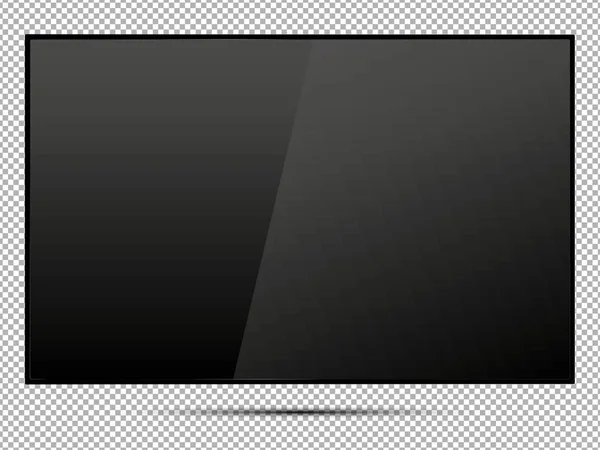 Fernseher, moderner, leerer Bildschirm LCD, LED, auf isoliertem Hintergrund, stilvolle Vektordarstellung EPS10. — Stockvektor