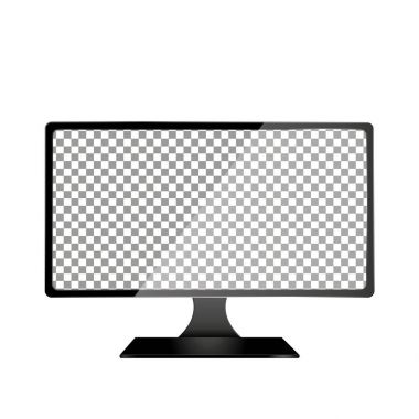 Saydam duvar kağıdı ekran izole gerçekçi bir bilgisayar. Aygıt Mockup ayrı gruplar ve katman kümesi. Kolayca düzenlenebilir