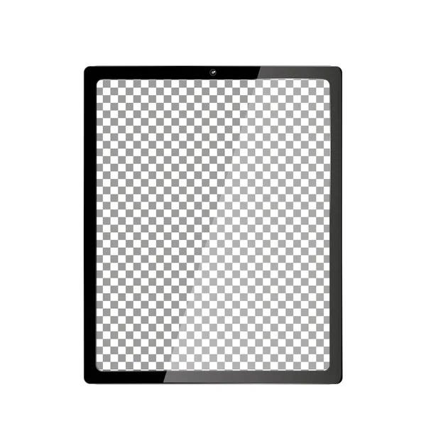 Computadora realista con pantalla de papel pintado transparente aislada. Conjunto de dispositivos Mockup Separar grupos y capas. Fácilmente editable — Vector de stock