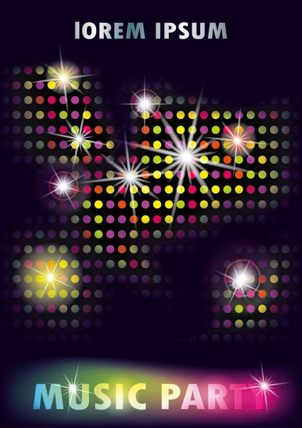 Fondo abstracto vectorial para pancartas, carteles, folletos y folletos para vísperas, fiestas, clubes y celebraciones . — Vector de stock