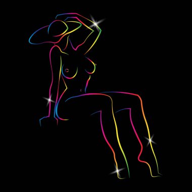 Kavram. Kadın figürü. Güzellik. Çıplak. Pin-up. Kışkırtıcı