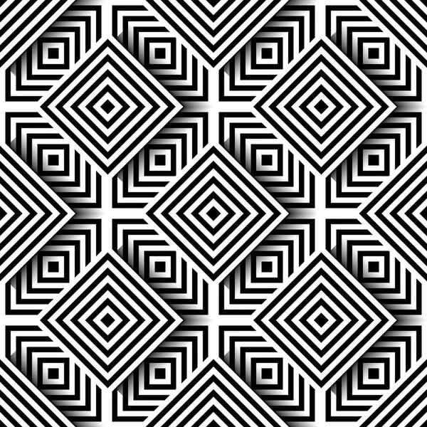 Geometrik desen. Siyah ve beyaz. Kareler ve çizgiler. Soyut hipster moda tasarımı.