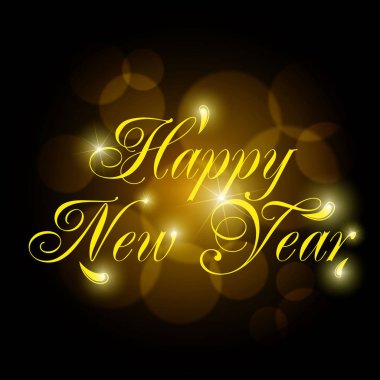 2018 yeni yıl parlayan afiş. Vektör çizim.