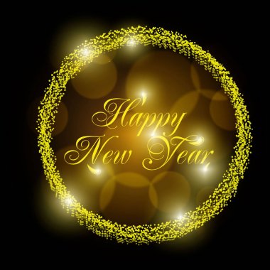 2018 yeni yıl parlayan afiş. Vektör çizim.