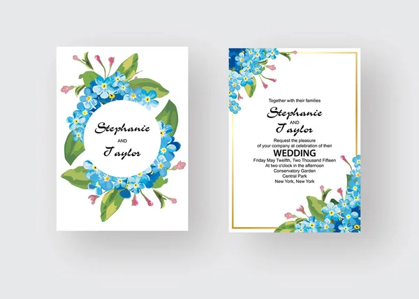 Düğün davetiyesi, çiçek davet etmek teşekkür ederim, rsvp modern kartı tasarımı: yeşil tropikal palmiye yaprak yeşillik okaliptüs dalları dekoratif çelenk çerçeve desen. Vektör zarif suluboya rustik şablonu