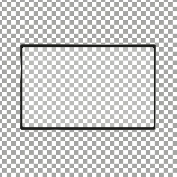 Новый планшетный фронт и черный векторный рисунок eps10 формата изолированы на прозрачном фоне — стоковый вектор