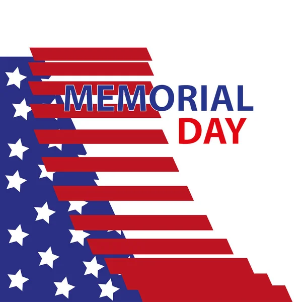 Feliz cartão de felicitações do Memorial Day. Ilustração vetorial. Lar dos bravos. Memorial dia fundo arte vetorial. Cartaz festivo ou banner com letras de mão . — Vetor de Stock