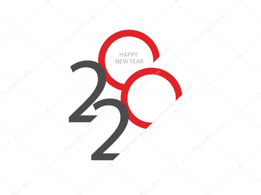 Happy new year 2020 design template. Design for calendar, greeting cards or print.