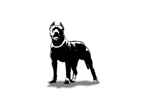 Taureau américain Pitbull Bully Staffordshire Terrier Pit Taureau Chien Pitbull Chien Logo Noir Vecteur Coupe de Cricut — Image vectorielle