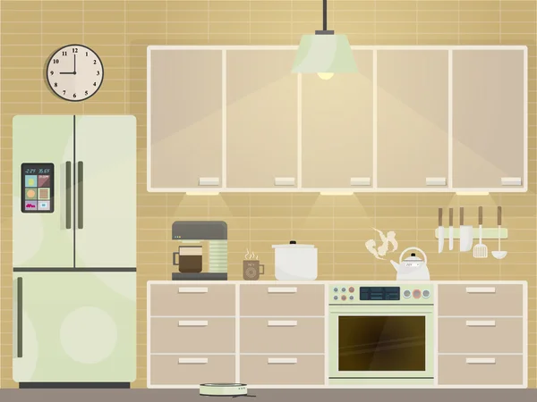 Modern mutfak. Şeylerin Internet.