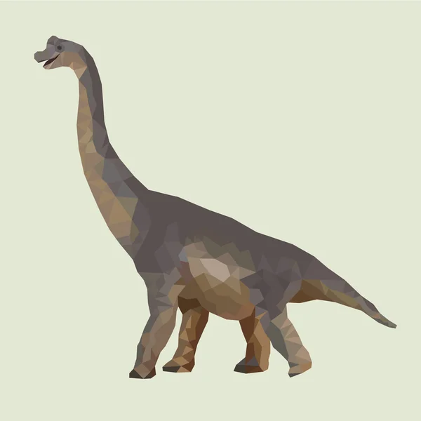Düşük Poli stil dinozor brachiosaurus
