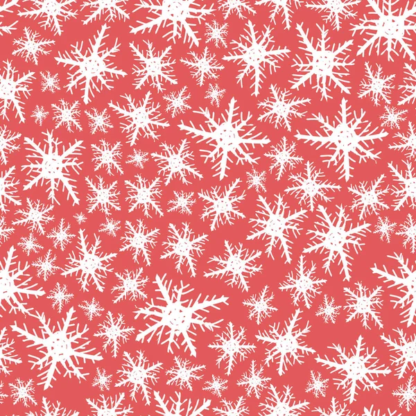 El çekilmiş kar tanesi kış seamless modeli. Noel ve yeni yıl 