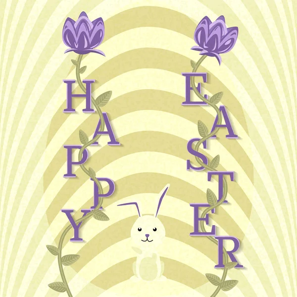 Mutlu Paskalya tebrik kartı, vektör arka plan