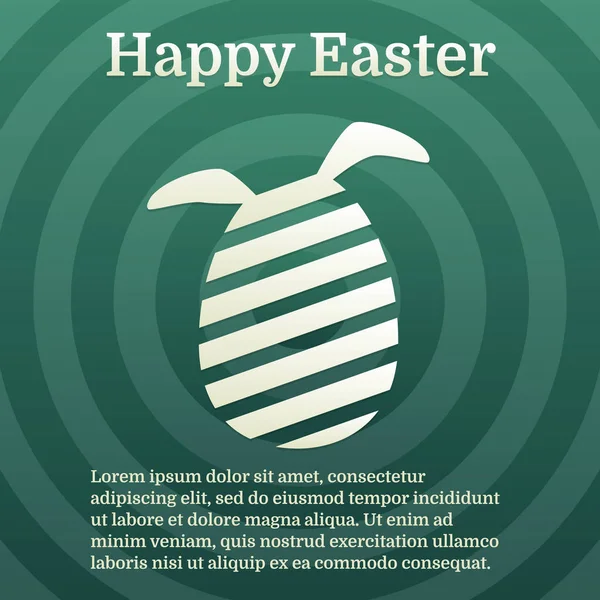Mutlu Paskalya tebrik kartı, vektör şablonu