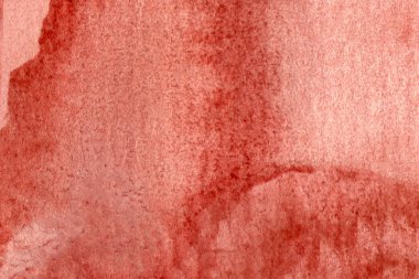 Kağıt kırmızı suluboya dokuya boyanmış soyut el resmi. Tasarım el