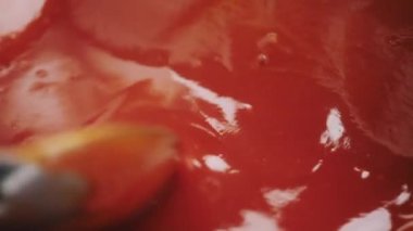 Close-Up bir pate hazırlanıyor bir pasta şefi