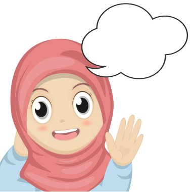 Kız ve konuşma balonu