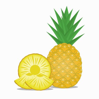 Taze ananas ve ananas dilimleri