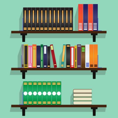 Kitaplık Kitap Illustration tam.