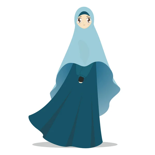 Femei musulmane desene animate ilustrare . — Vector de stoc