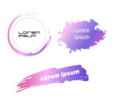 Modern Grunge çerçeve ve etiketi, soyut tasarım ögeleri.