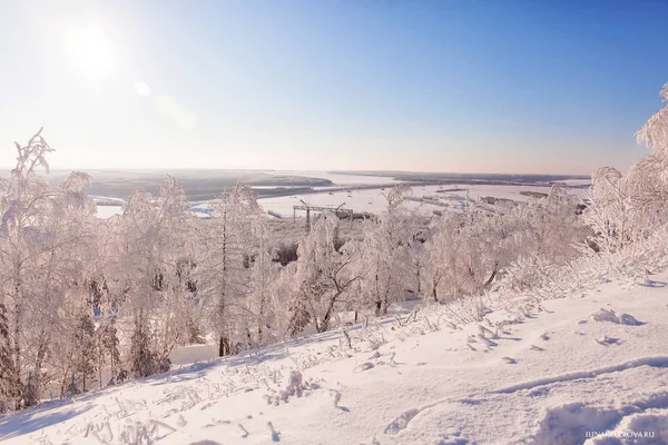 Paisaje nevado de invierno —  Fotos de Stock