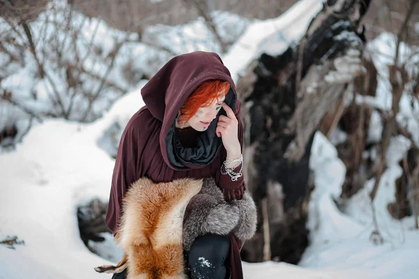 Uma Imagem Filme Game Thrones Gladiadora Feminina Imagem Histórica Pele — Fotografia de Stock