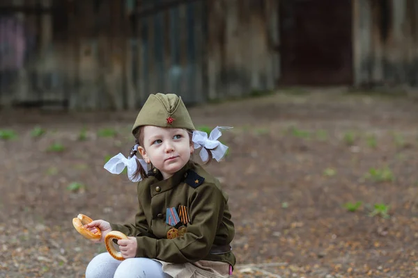 Bambini Uniforme Soldati Difensori Della Patria Ricordo Sono Orgoglioso Storia — Foto Stock